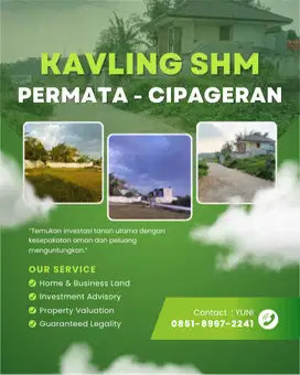 DI JUAL - KAVLING SIAP BANGUN – SHM – PERMATA CIPAGERAN CIMAHI - BANDU