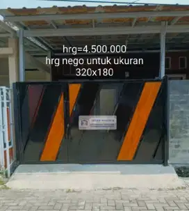 Pagar dorong carport minimalis