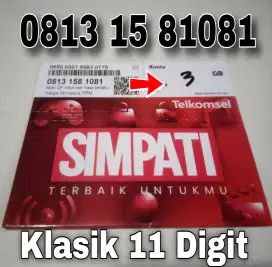 Kartu Perdana Telkomsel 11 Digit Klasik SEGEL