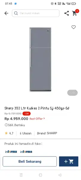 Promo kulkas 2 pintu