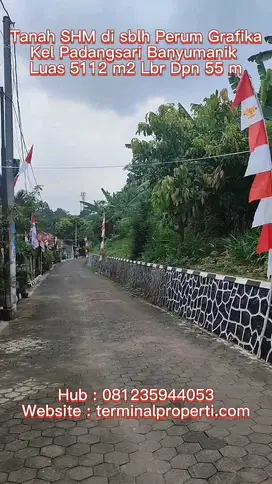 Tanah Utk Perumahan di Grafika Residence Padangsari Banyumanik