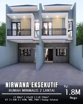 Dijual Rumah Minimalis 2 Lantai Nirwana Eksekutif DKT, IPH, UPN, UBAYA