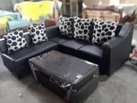 Rafie sofa/sofa sudut hitam minimali