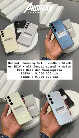 Second Samsung S24 256 gb dan 512 gb