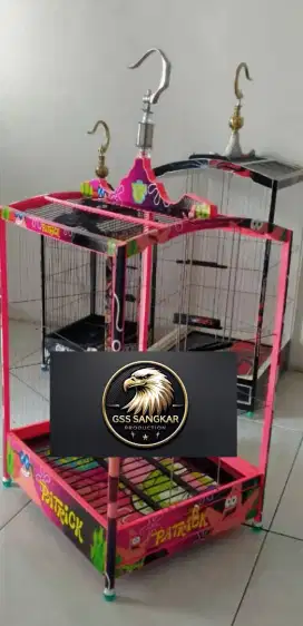Sangkar burung kotak ruji fiber (Terima Custom)