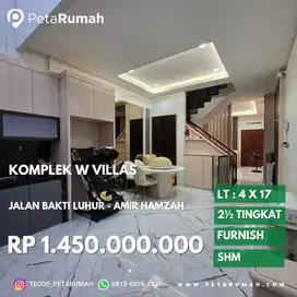 Townhouse cantik furnish komplek w villas daerah kapten muslim