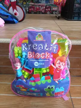 mainan anak block susun isi 136pcs
