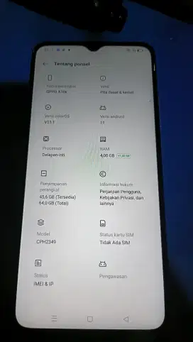 Oppo A16K RAM 4/64