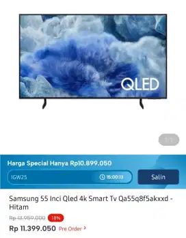 SAMSUNG SMART TV QLED 55 INCI