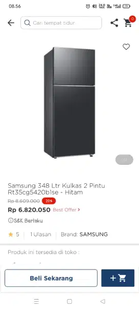 Promo kulkas atas bawah