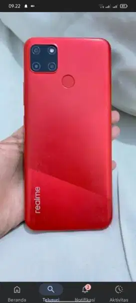 Realme C12 3/32 batery badak 6000mah. Hp + charger fascharging.