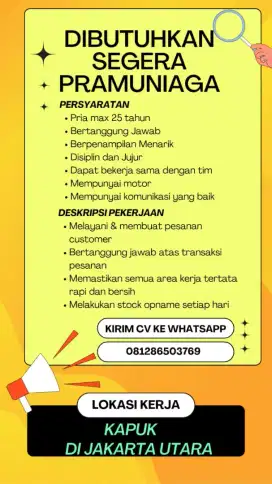 LOWONGAN KERJA DI SUDIRMAN