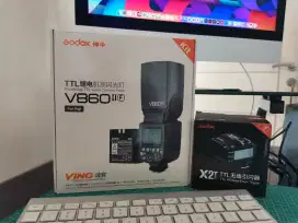 Godox v860ii 1x pakai wedding + trigger x2t for fuji