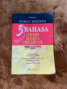 KAMUS MODERN 3 BAHASA JERMAN INGGRIS INDONESIA