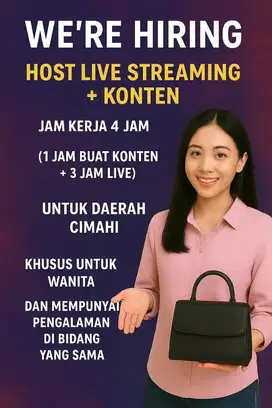 Dibutuhkan Host Live + Konten