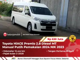 [ LOW KM ] Toyota HiACE Premio 2.8 Diesel MT Manual Putih 2023/2024