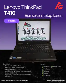 Laptop Lenovo ThinkPad T410