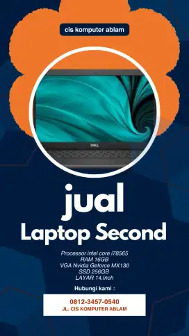 jual laptop DELL second