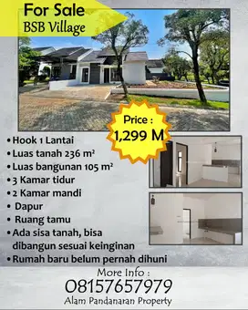 Dijual Cepat BU Murah Rumah Baru di BSB Village