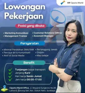 DIBUTUHKAN LOKER POSISI ADMINISTRASI