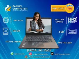 LENOVO IDEAPAD 320-14AST 14INC HD|AMD A4-9120|AM 4GB|HDD 500GB|GARANSI