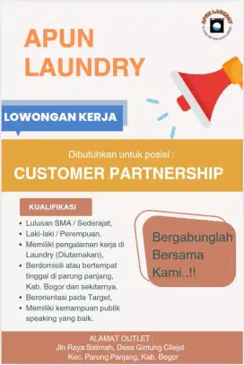 Lowongan Pekerjaan Operator Laundry