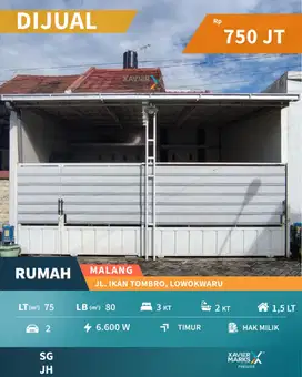 Dijual Rumah Minimalis Modern di Ikan Tombro Lowokwaru Malang