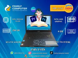ASUS E410K 14INC HD|INTEL PENTIUM SILVER N6000|4GB|SSD 256GB|NUMPAD|OK