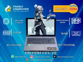 GAMING ACER CORE I7-GEN 12|RAM 16GB|NVIDIA MX550 2GB|SSD 512GB|GARANSI