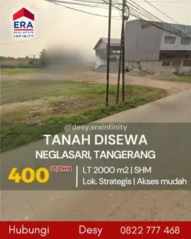 Disewakan Tanah di Neglasari, Tangerang, Banten