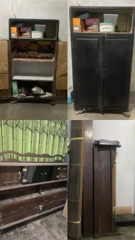 Di jual sangat murah tempat tidur + lemari kayu jati