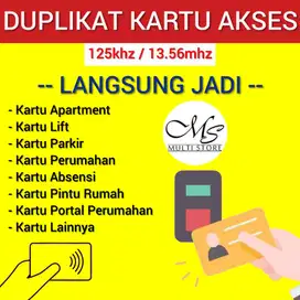 Duplikat Kartu Akses Apartment Kantor Perumahan Parkir
