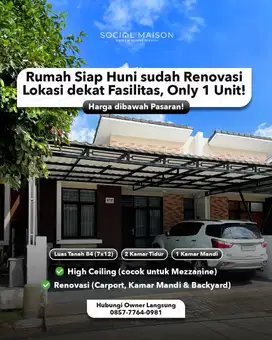 Rumah Siap Huni 750 Juta di Citra Raya Tangerang – Cluster Villagio