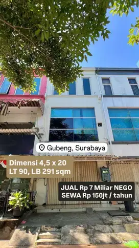 Disewakan ruko area gubeng surabaya