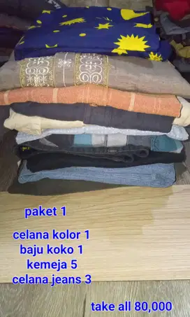 Take all preloved pakaian pria paket 1