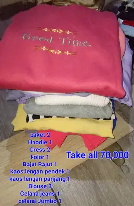 Take all preloved pakaian perempuan paket 2