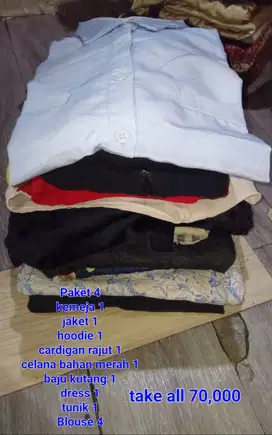 Take all preloved pakaian perempuan paket 4