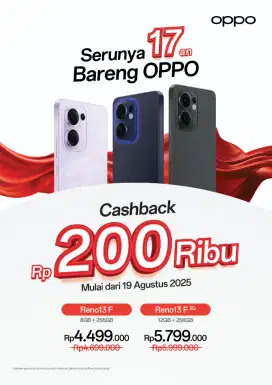 PROMO MERDEKA BERSAMA OPPO RENO 13F