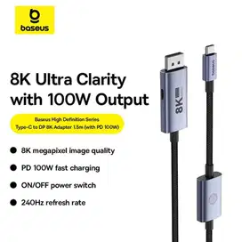 BASEUS CABLE DP 8K HIGH DEFINITION SERIES TYPE C TO DP 8K ADAPTER