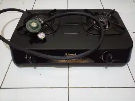 Kompor gas Rinnai 2 tungku + selang regulator