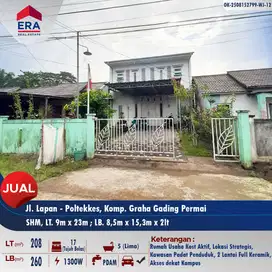 Dijual rumah kos aktif Jl. Poltekes - Komp. Graha Gading Permai