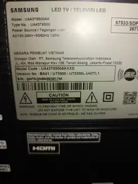 DIJUAL TV SAMSUNG 43 INC, KONDISI SUPER