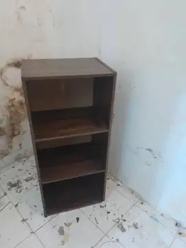 Rak Buku Kayu 3 Tingkat