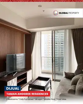Dijual Fully Furnished 2 Bedroom, Taman Anggrek Residences, Pool View