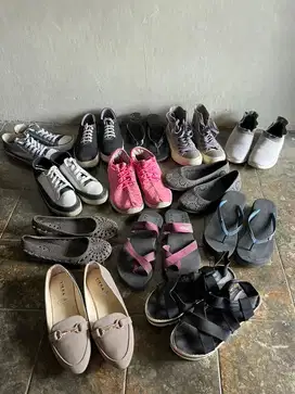Obral 200 ambil semua sepatu sandal wanita sekolah kerja formal santai