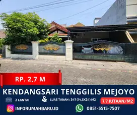 KENDANGSARI 7,7 Jutaan/m2‼️Rumah Lebar 14 m2 Bawah Pasaran