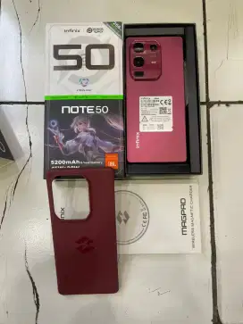 Infinix note 50 8/256 fulset ori likenew garansi