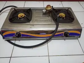 Kompor gas Rinnai 2 tungku + selang regulator