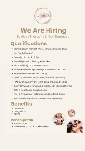 di cari nail terapis dan eyelash terapis