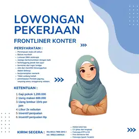 Lowongan frontliner konter